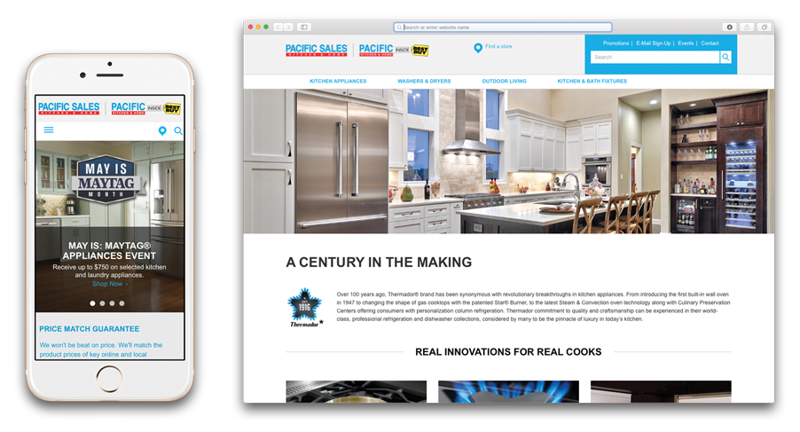 Best Buy and Pacific Sales Mobile and Desktop Experience